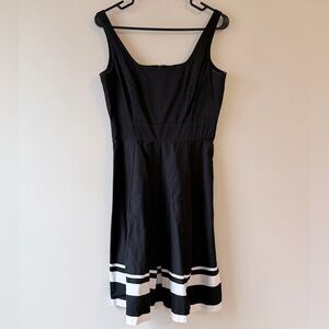 Lauren Ralph Lauren Elegant Black and White Midi Dress